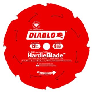 Diablo D1208DH HARDIE-BLADE 12" x 8T Fiber Cement Table/Miter Saw Blade