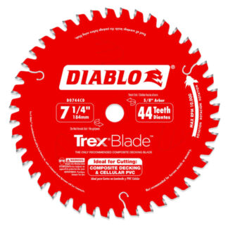 Freud D0744CDC Diablo 7-1/4" x 44T Trex Blade for Composite Decking