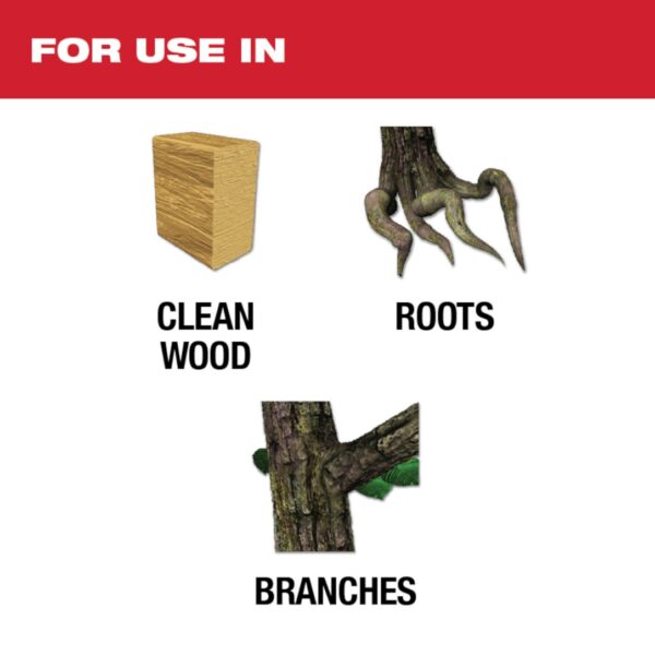 Milwaukee 48-00-5333 AX 12" 3TPI Carbide Tipped SAWZALL Blade for Pruning Clean Wood 3-Pack