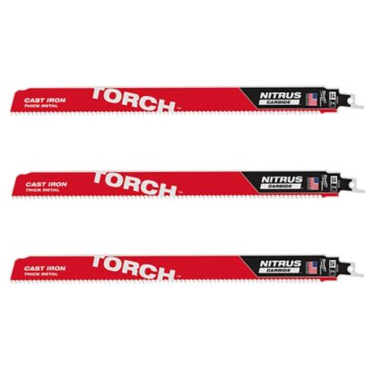 Milwaukee 48-00-5363 7-TPI The Torch Reciprocating Saw Blade with Carbide Teeth 3Pk