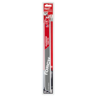 Milwaukee 48-00-5503 12" 7-TPI TORCH™ SAWZALL Blade with Carbide Teeth 5-Pack