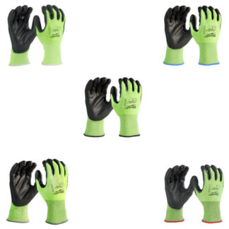 Milwaukee High Visibility Cut Resistant Polyurethane Dipped Gloves