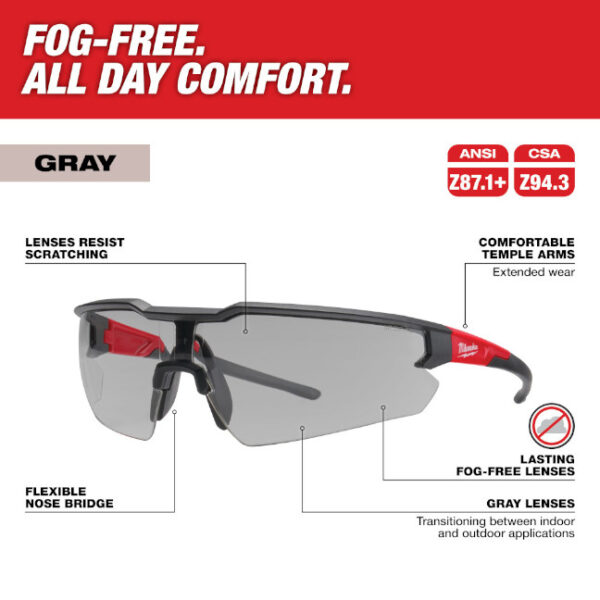 Milwaukee 48-73-2107 Anti-Fog Safety Glasses-I/O