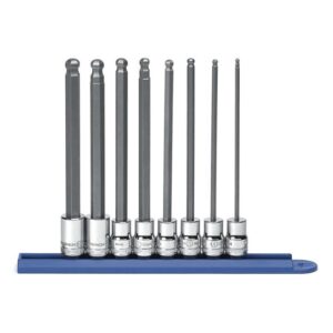 GearWrench 80573 3/8" Drive Long Ball End Hex Bit Metric Socket Set 8-Piece