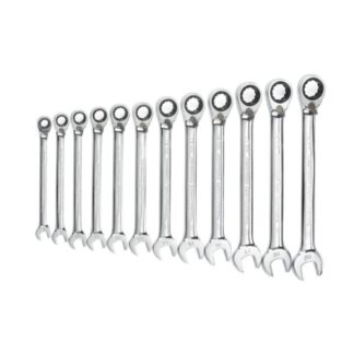 GearWrench 9620N Metric Reversible Ratcheting Combination Wrench Set 12-Piece