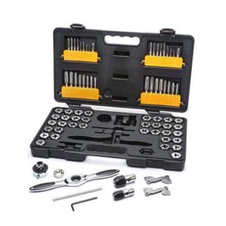 GearWrench 3887 SAE/Metric Ratcheting Tap and Die Set 77-Piece