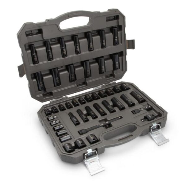 GearWrench 84916N 3/8" Drive 6-Point Standard & Deep Impact SAE/Metric Socket Set 44-Piece