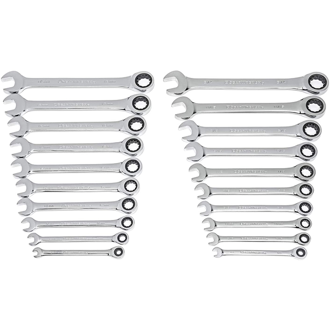 GearWrench 35720 20PC Ratcheting Wrench Set SAE Metric