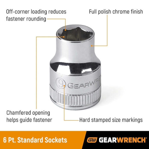 GearWrench 80550 57-Piece 3/8" Drive 6-Point Standard & Deep SAE/Metric Mechanics Tool Set GearWrench 80550 57-Piece 3/8" Drive 6-Point Standard & Deep SAE/Metric Mechanics Tool Set