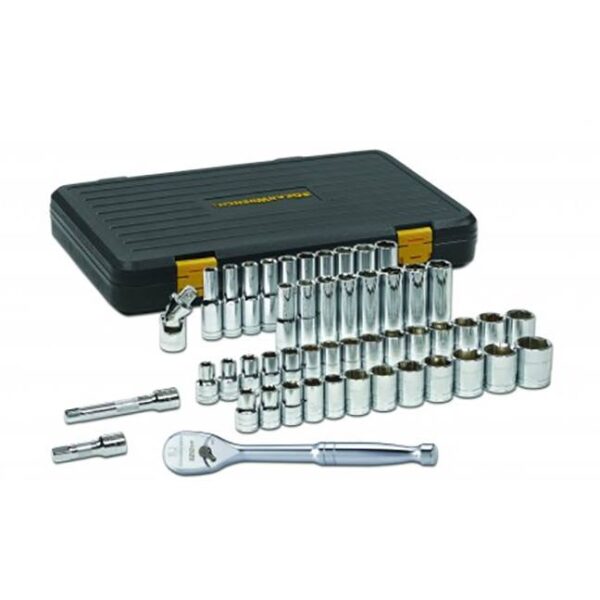 GearWrench 80700P 1/2" Drive 6 Point 120XP Standard and Deep SAE/Metric Mechanics Tool Set 49-Piece