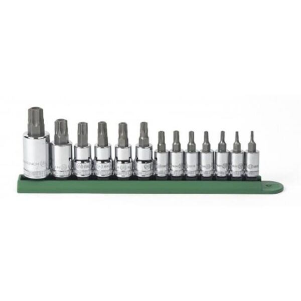 GearWrench 80725 1/4", 3/8" & 1/2" Drive Tamper Proof TORX Bit Socket Set 13-Piece