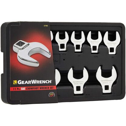 GearWrench 81908 11 Piece SAE Crowfoot Wrench Set
