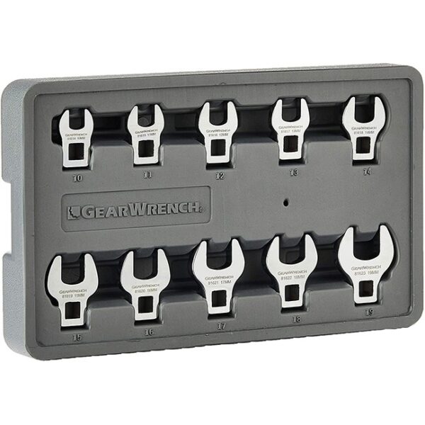 GearWrench 81909 10PC Metric Crowfoot Wrench Set GearWrench 81909 3/8" Drive Crowfoot Metric Wrench Set 10-Piece