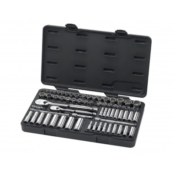 GearWrench 83000 1/4" & 3/8" Drive 6 & 12 Point Standard & Deep SAE/Metric Mechanics Tool Set 68-Piece