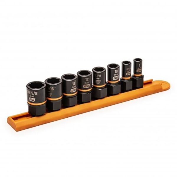 GearWrench 84782 1/4" and 3/8" Drive Bolt Biter™ Impact Extraction Socket Set 8-Piece