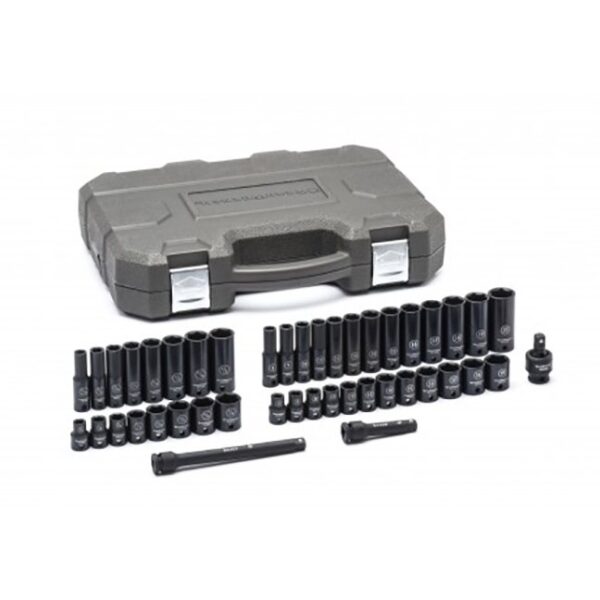 GearWrench 84916N 3/8" Drive 6-Point Standard and Deep Impact SAE/Metric Socket Set 44-Piece