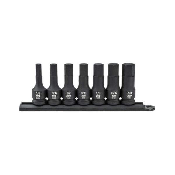 GearWrench 84941 1/2" Drive SAE Hex Bit Impact Socket Set 7-Piece