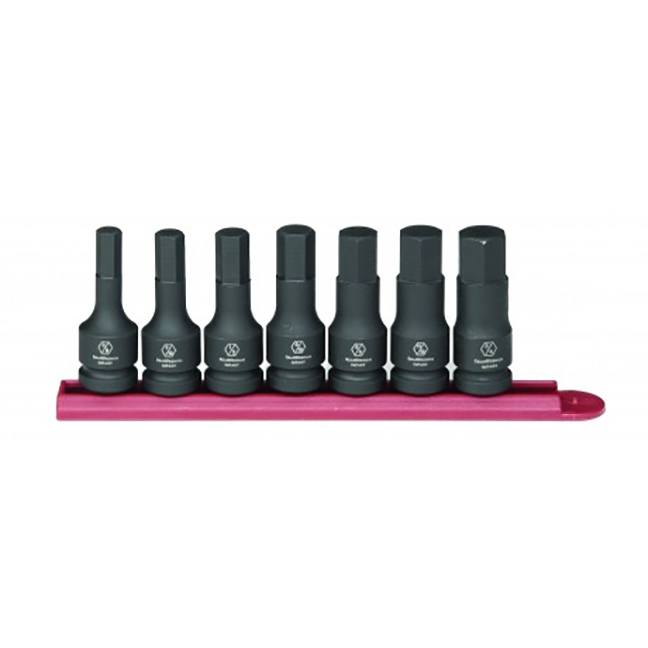 GEARWRENCH 1/2 Drive Hex Bit Impact SAE Socket Set， 7 Pc.- 84941-