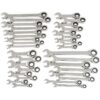 GearWrench 85034 SAE/Metric Ratcheting Combination Wrench Set 34-Piece