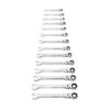 GearWrench 86759 90-Tooth 12-Point Flex Head SAE Ratcheting Combination Wrench Set 14-Piece