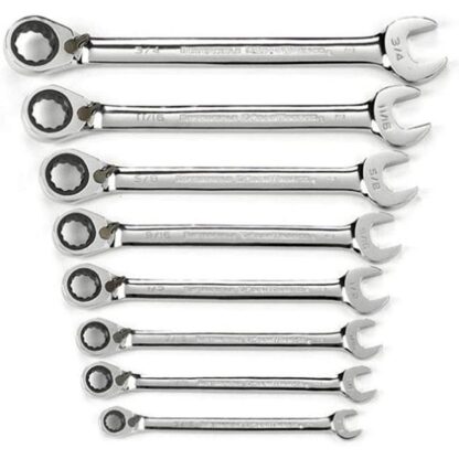 GearWrench 9533N 8PC 12Pt Reversible Ratcheting Combination Wrench Set