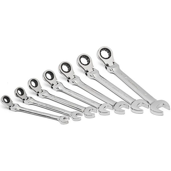 GearWrench 9700 SAE Flex-Head Ratcheting Combination Wrench Set 7-Piece