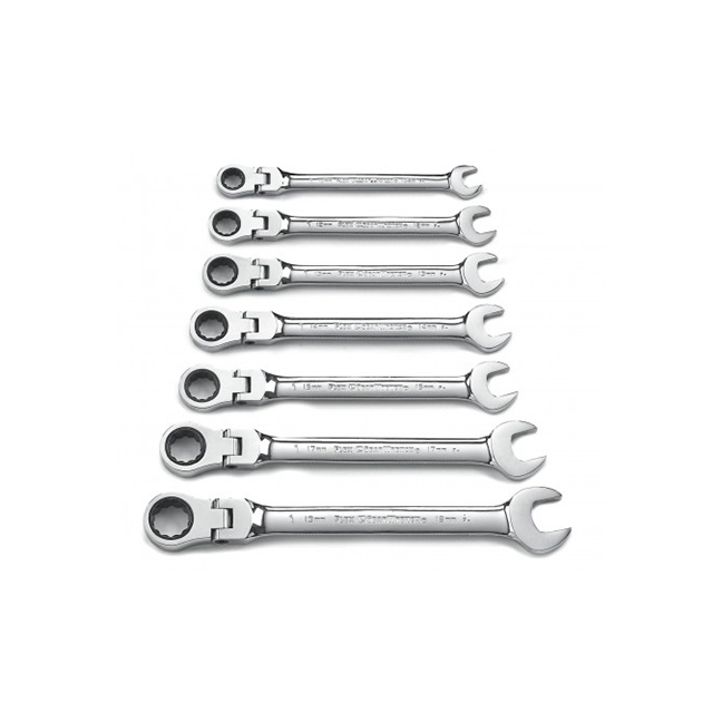 GearWrench 9702D SAE Flex Head Ratcheting Combination Wrench Set 13-Piece