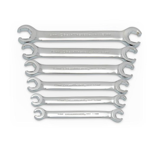 GearWrench 81906 6-Piece Flare Nut Metric Wrench Set
