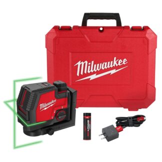 Milwaukee 3521-21 USB Rechargeable Green Cross Line Laser