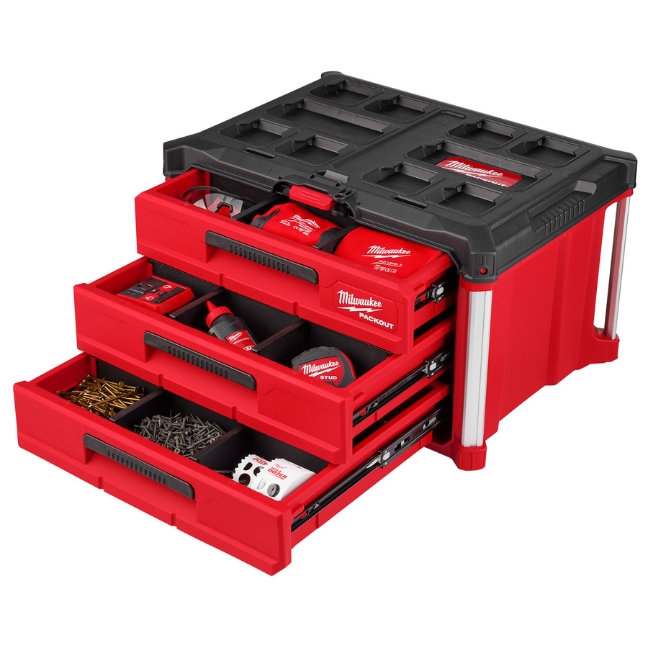 Milwaukee 48-22-8443 Packout 3-drawer Tool Box - Bc Fasteners