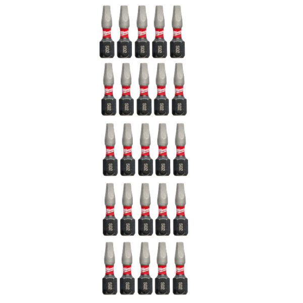 Milwaukee 48-32-4122 SHOCKWAVE™ Impact SQ2 X 1” Square Bits 25-Pack