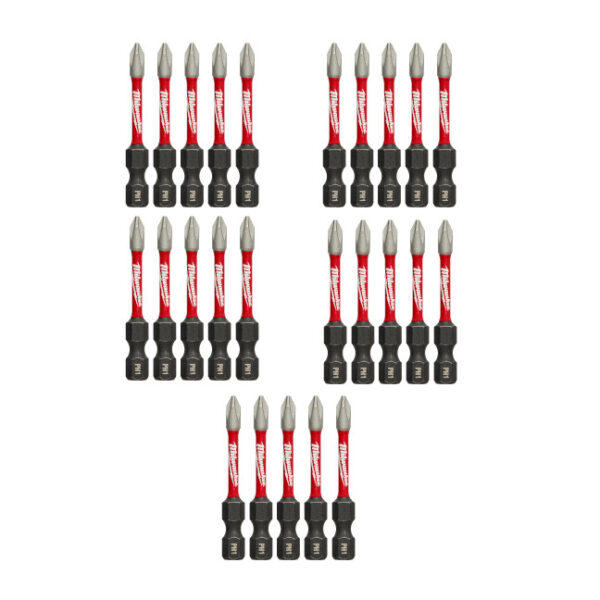 Milwaukee 48-32-4160 SHOCKWAVE Impact PH1 x 2" Phillips Bit 25-Pack