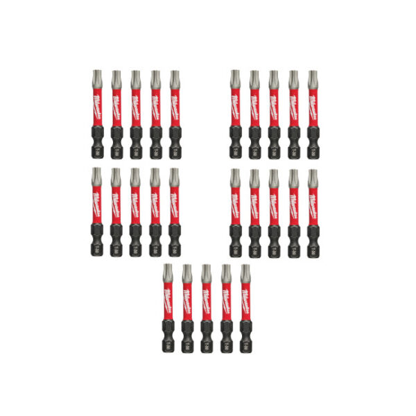 Milwaukee 48-32-4187 SHOCKWAVE Impact T30 x 2" TORX Bits 25-Pack