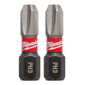 Milwaukee 48-32-4413 SHOCKWAVE Impact PH3 x 1" Phillips Insert Bit 2-Pack