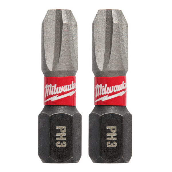 Milwaukee 48-32-4413 SHOCKWAVE Impact PH3 x 1" Phillips Insert Bit 2-Pack