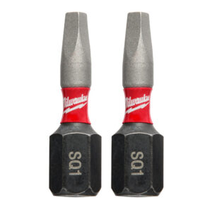 Milwaukee 48-32-4421 SHOCKWAVE Impact SQ1 X 1” Square Bits 2-Pack