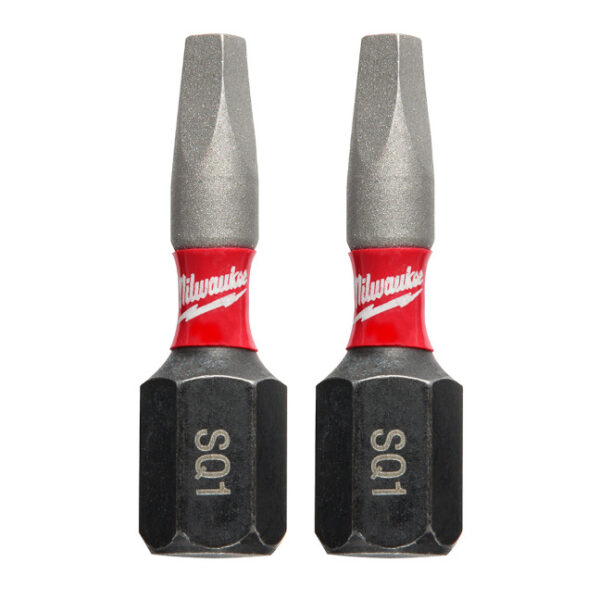 Milwaukee 48-32-4421 SHOCKWAVE Impact SQ1 X 1” Square Bits 2-Pack