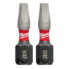 Milwaukee 48-32-4422 SHOCKWAVE Impact SQ2 X 1” Square Insert Bit 2-Pack