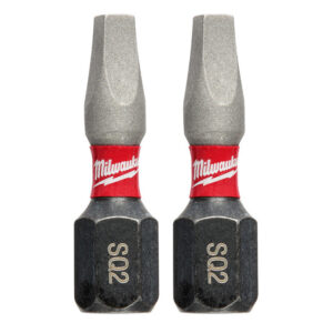 Milwaukee 48-32-4422 SHOCKWAVE Impact SQ2 X 1” Square Insert Bit 2-Pack