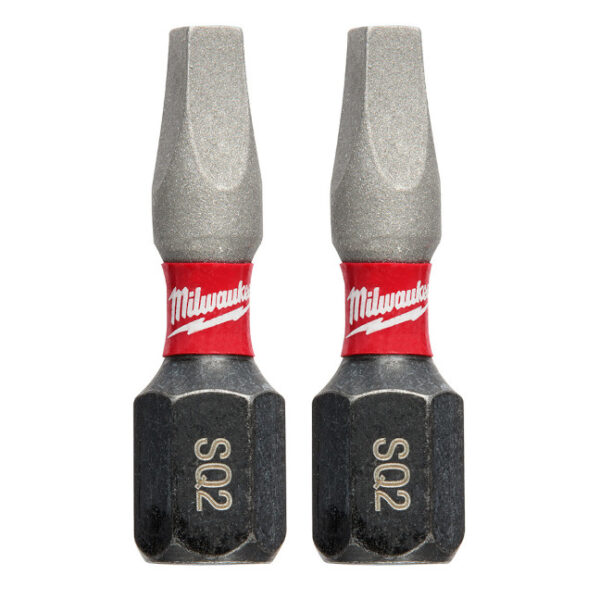 Milwaukee 48-32-4422 SHOCKWAVE Impact SQ2 X 1” Square Insert Bit 2-Pack
