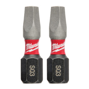 Milwaukee 48-32-4423 SHOCKWAVE™ Impact SQ3 X 1” Square Bits 2-Pack