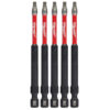 Milwaukee 48-32-4574 SHOCKWAVE™ Impact SQ2 x 3-1/2” Square Bits 5-Pack
