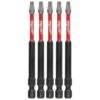 Milwaukee 48-32-4577 SHOCKWAVE Impact T15 x 3-1/2" TORX Bits 5-Pack