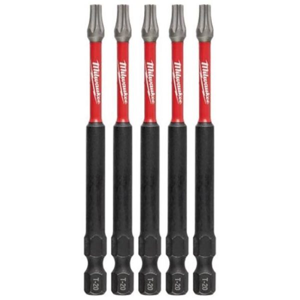 Milwaukee 48-32-4577 SHOCKWAVE Impact T15 x 3-1/2" TORX Bits 5-Pack