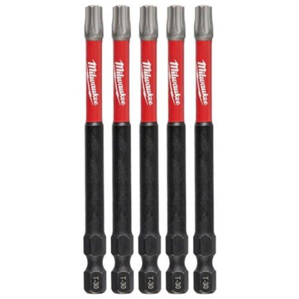 Milwaukee 48-32-4580 SHOCKWAVE Impact T30 x 3-1/2" TORX Bits 5-Pack