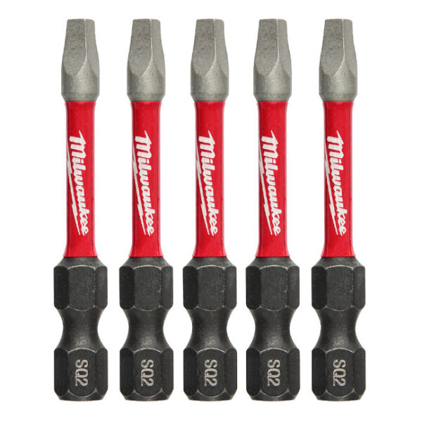 Milwaukee 48-32-4606 SHOCKWAVE™ Impact SQ2 X 2” Square Bits 5-Pack