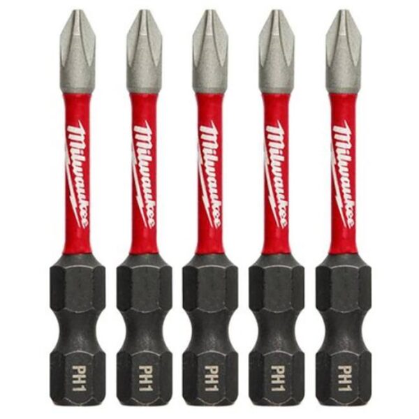 Milwaukee 48-32-4638 SHOCKWAVE Impact PH1 x 2" Phillips Bit 5-Pack