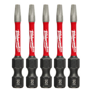 Milwaukee 48-32-4671 SHOCKWAVE Impact SQ1 X 2” Square Bits 5-Pack