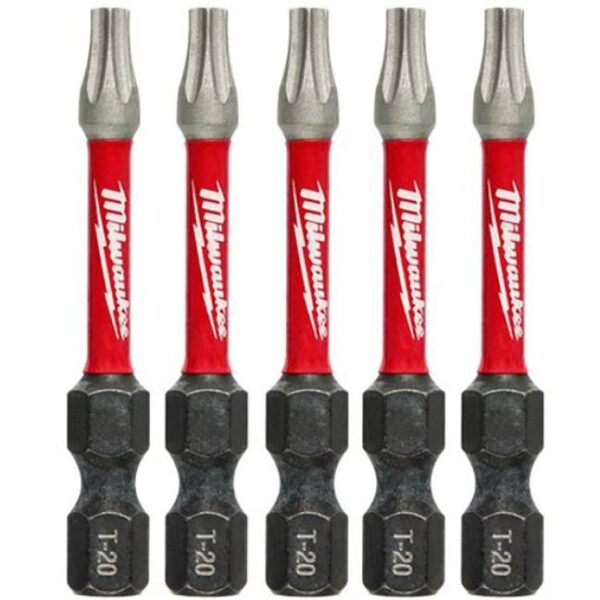 Milwaukee 48-32-4684 SHOCKWAVE Impact T20 x 2" TORX Bits 5-Pack