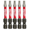 Milwaukee 48-32-4685 SHOCKWAVE Impact T25 x 2" TORX Bits 5-Pack